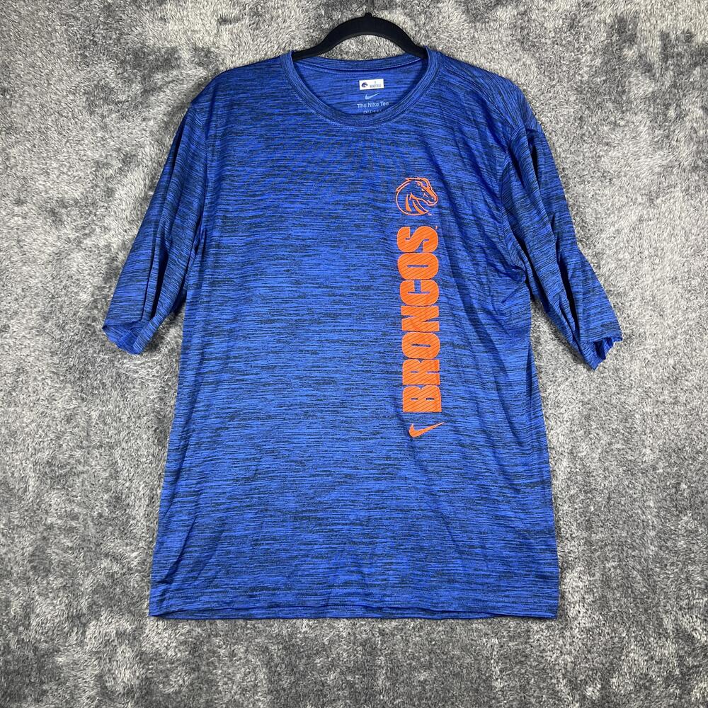 Nike Shirt Mens L Blue Football Boise State Player Worn Ty Benefield Athletic